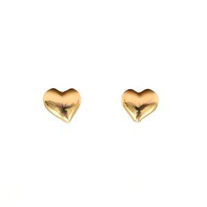 Gold Heart Hug Hoops (Made in Boston)